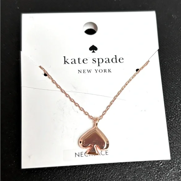 kate spade Jewelry Kate Spade Everyday Spade Rosegold Necklace
